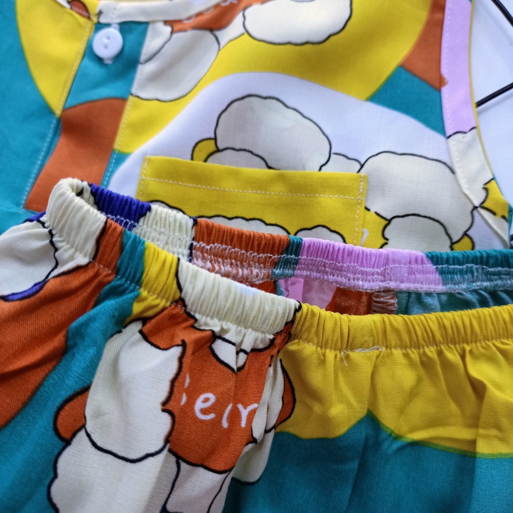 Bộ lanh bé trai đùi sát nách 8-26kg Taravn TA-4ĐSNBT, đồ bộ tole 2 da loại 1 mịn mát, đường may kỹ