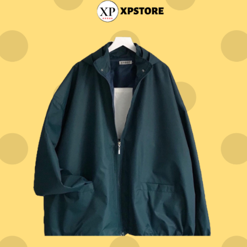 XPstore Áo Khoác Dù Nón Rời thêu Tem Nón unisex (Ảnh thật)