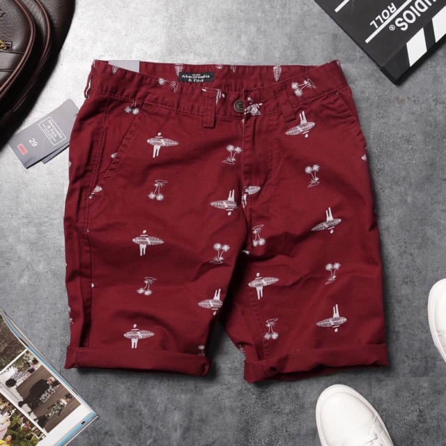 Quần Short Nam | Short Kaki Họa Tiết Đi Biển | Slim Fit | [VNXK]