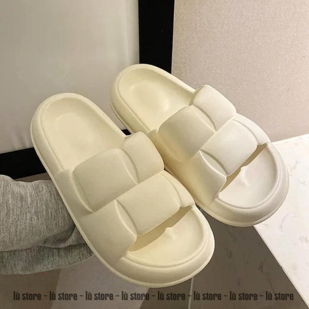 Dép bánh mì nữ [XOÀI SNEAKER] Dép đế độn có đệm khí chất liệu EVA size kép 36-41