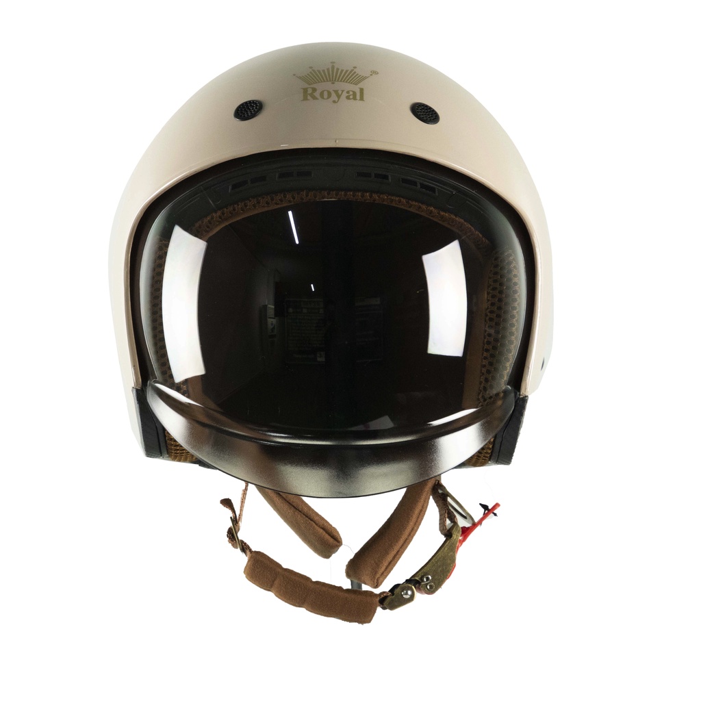Mũ bảo hiểm 3/4 Royal M139 - M 139 - 139 màu sữa có kính âm - Tặng kèm túi rút Royal