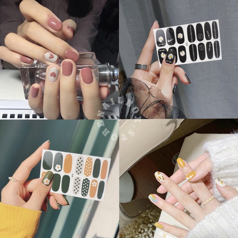 Set 14 miếng dán móng tay 3D, trang trí móng tay nghệ thuật, tiện lợi ( A008 - A050 )