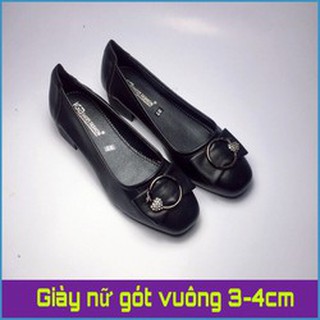 Giày nữ đế vuông 3-4 cm