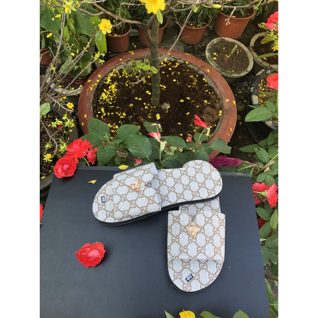 Dép sandal quai ngang GG ong [ẢNH THẬT 100%] sandalthoitrang