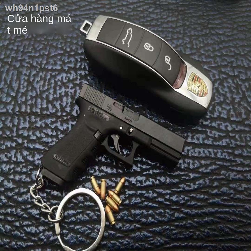 ↂ ✵ ✥☞Đế chế hợp kim G17 Glock GLO1: 3 Vỏ kim loại Phiên bản ném phá hủy Mô hình móc khóa Đồ chơi