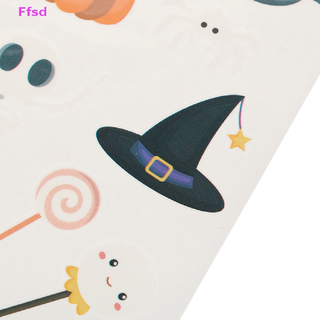 {Ffsd} Set 10 Tấm Hình Xăm Dán Phát Quang Hóa Trang Phù Thủy Halloween