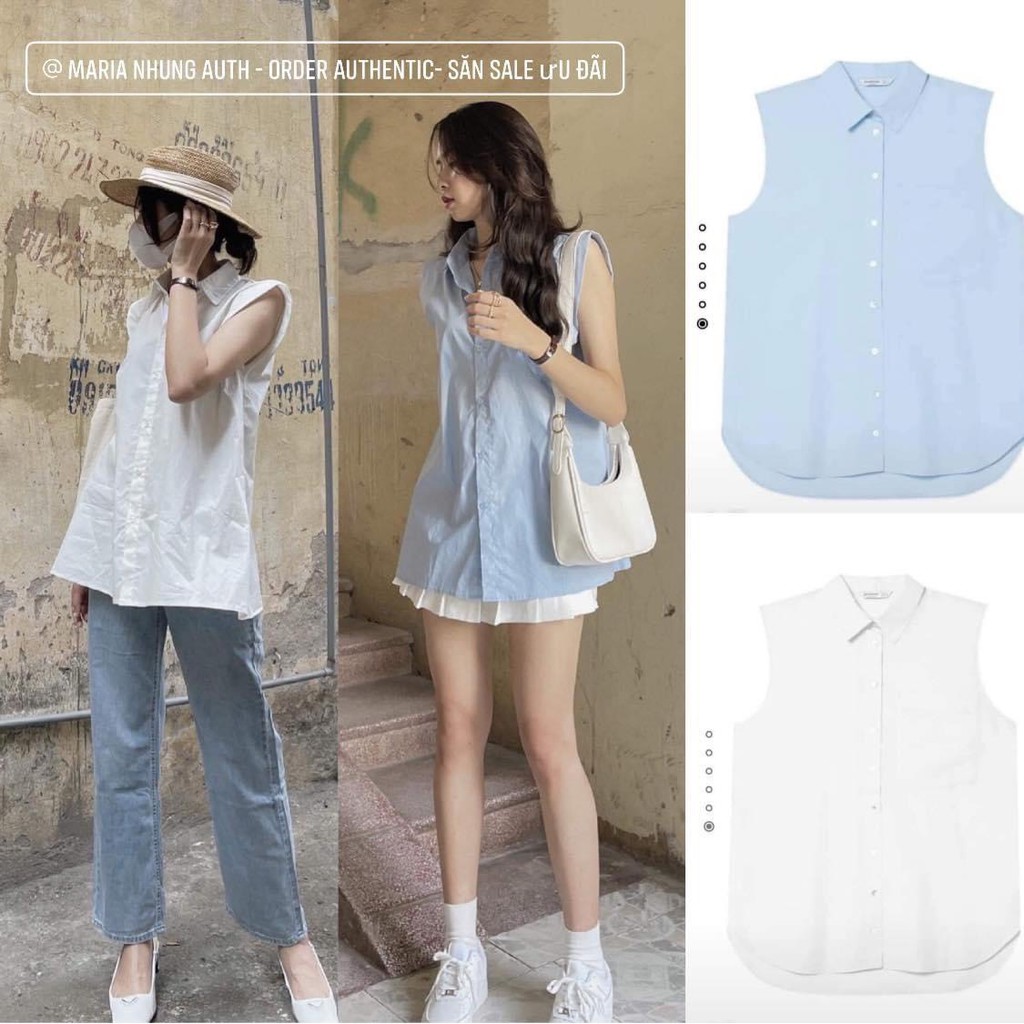 Áo Sơ Mi, Sơ Mi Nữ Tay Hến Chất Siêu Mát Hàng VNXK