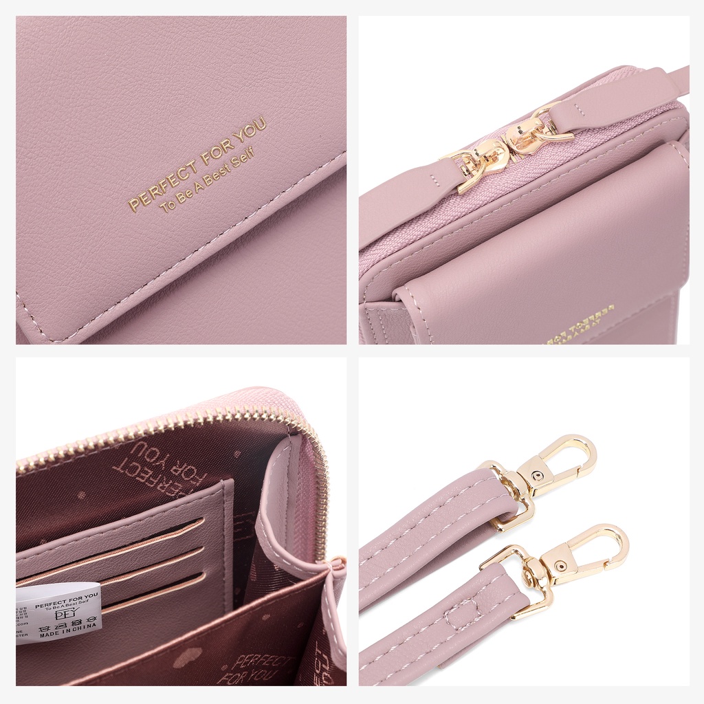 Túi đeo vai PERFECT FOR YOU có thể điều chỉnh thiết kế kiểu dọc 2 ngăn sức chứa lớn thời trang cho nữ