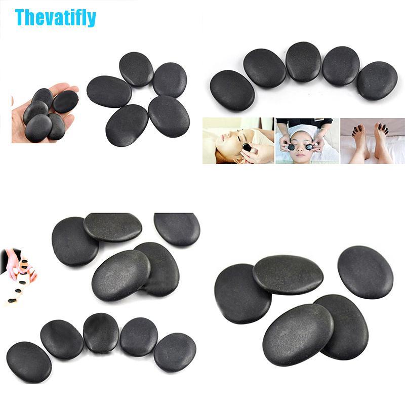 (Hàng Mới Về) Bộ 7 Viên Đá Massage Nóng Kích Thước 3X4Cm Màu Đen Mới