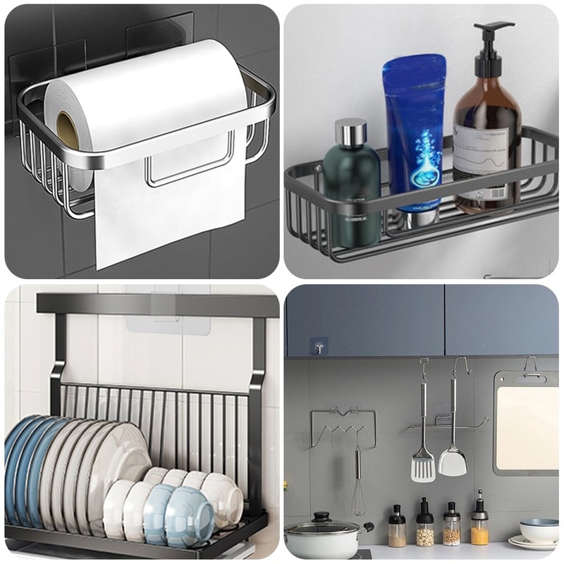 1 Móc Treo Đồ Dán Tường Bằng Nhựa Chống Nước Chống Ẩm Đa Năng