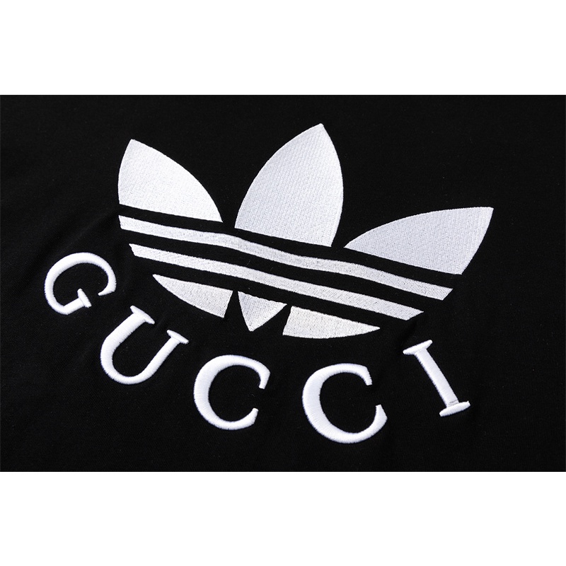 Gu co-Brand Áo Thun Ngắn Tay Thêu logo Biểu Tượng Phía Trước Phong Cách Cổ Điển Bán Chạy Chất Lượng Cao