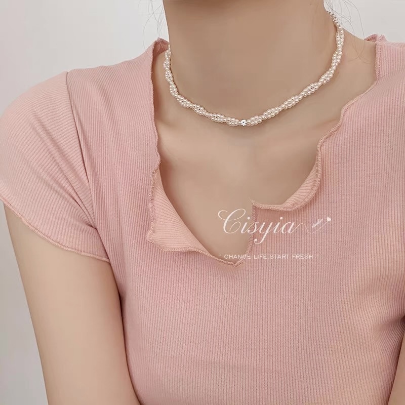 Vòng cổ Đính Ngọc Trai Thời Trang Dành Cho Nữ
