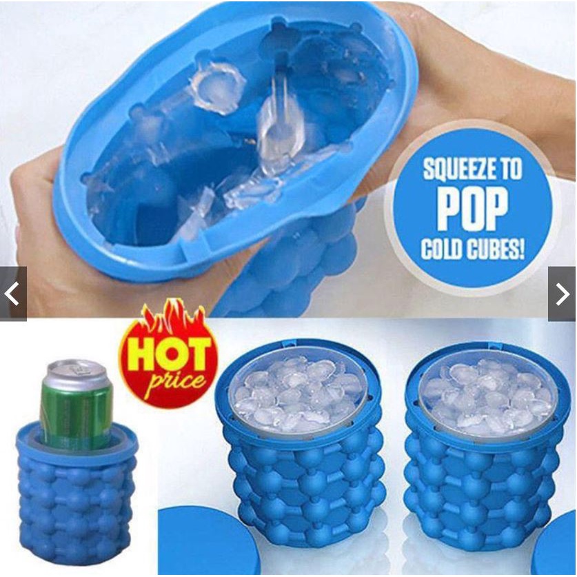 [Có Hộp Màu Xanh] Cốc làm đá silicon size lớn 40 Viên