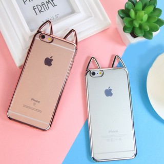 Ốp lưng iphone trong suốt tai mèo