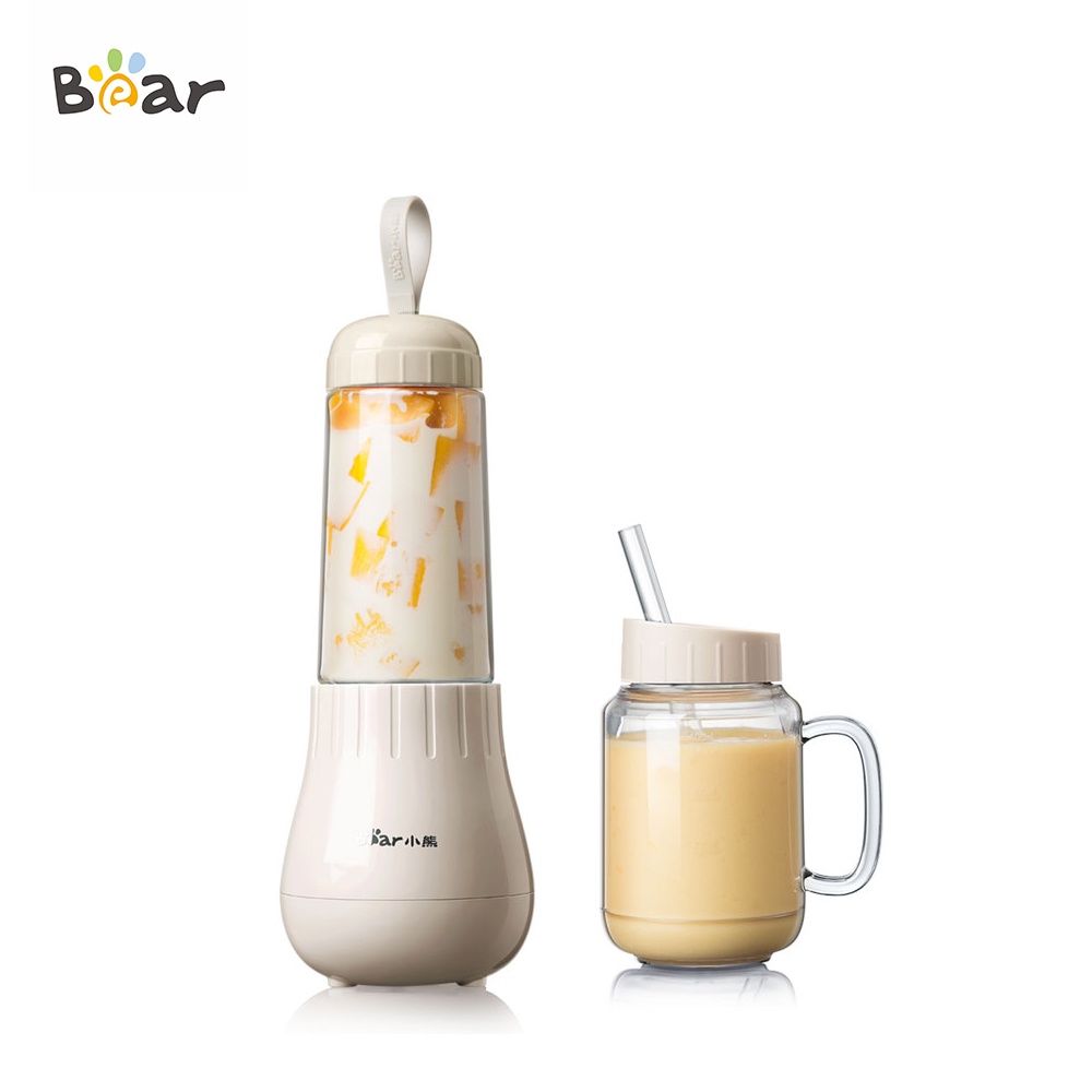 Máy Xay Sinh Tố Bear Nhỏ Gọn Có Hai Cốc Đựng Đa Chức Năng Tiện Dụng