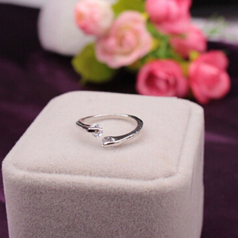 Nhẫn Thời Trang Dạng Mở Đính Đá Nhân Tạo Đẹp Mắt