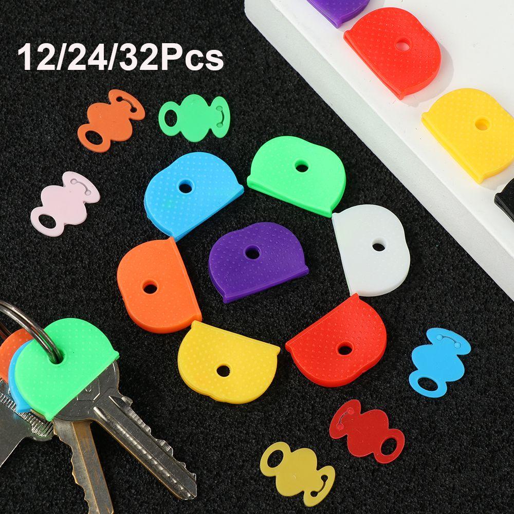 Set 12 / 24 / 32 Vòng Silicone Gắn Chìa Khóa Sắp Xếp Gọn Gàng Tiện Dụng