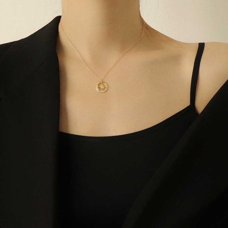 Dây Chuyền Ngôi Sao Viền Tròn - Vani Store [TS000615]