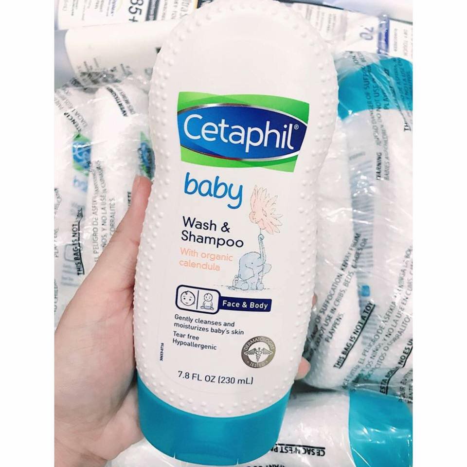 Sữa tắm gội Cetaphil Baby Wash and Shampoo With Organic Calendula của Đức 230ml