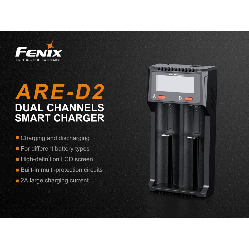 Sạc pin đôi đa năng cao cấp Fenix ARE-D2