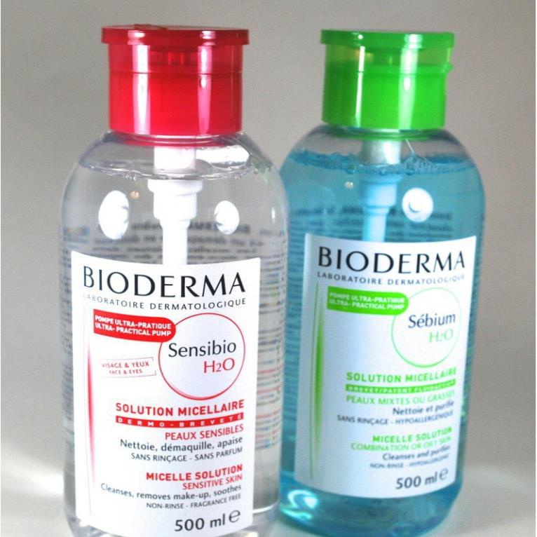 Nước tẩy trang bioderma 500ml cho da dầu và da nhậy cảm mẫu mới nhắp nhấn