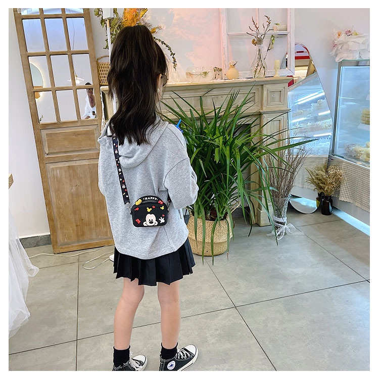 DISNEY Túi Xách Mini In Hình Chuột Mickey Minnie Thời Trang Cho Bé Gái