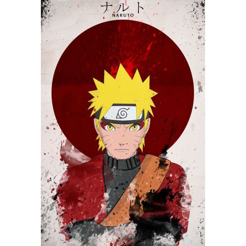 Tấm Áp Phích Treo Tường Trang Trí Phòng Khách / Phòng Ngủ Hình Naruto Độc Đáo