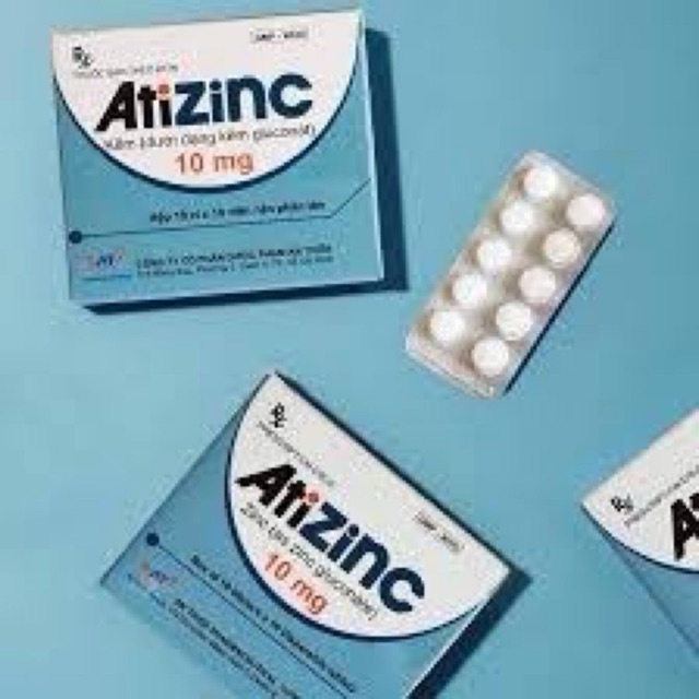 Một vỉ (10 Viên) Kẽm Zin ZinC AtizinC10mg bổ sung Kẽm viên nén
