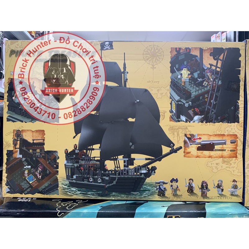 Xếp Hình Thuyền Ngọc Trai đen Black Pearl trong phim cướp biển vùng Caribe SX 6002