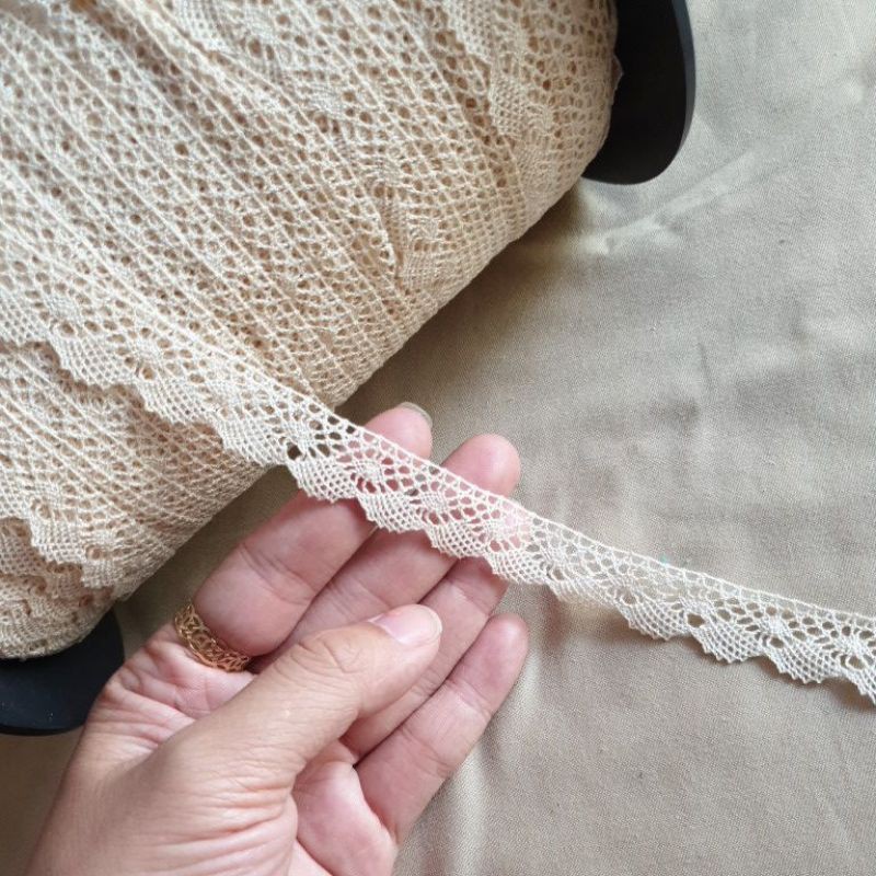 Ren cotton 1,7cm kem ngà