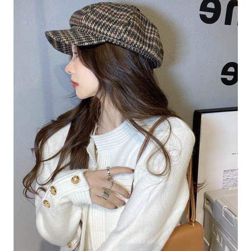 Hàng Mới Về Mới Áo Khoác Cardigan Dệt Kim Tay Dài Dáng Rộng Thời Trang Thu Đông