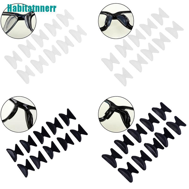 【Habitatnnerr】5Pairs Glasses Eyeglass Sunglass Spectacles Anti-Slip Silicone Stick On Nose Pad