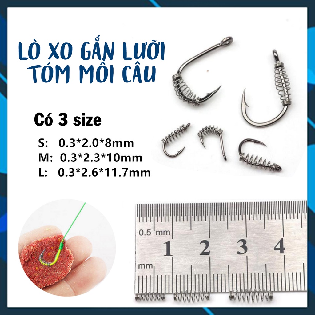 [10 CHIẾC] Lò Xo Tóm Mồi Câu Cá Thích Hợp câu đơn, câu đài, câu tay....- Hoài My Fishing