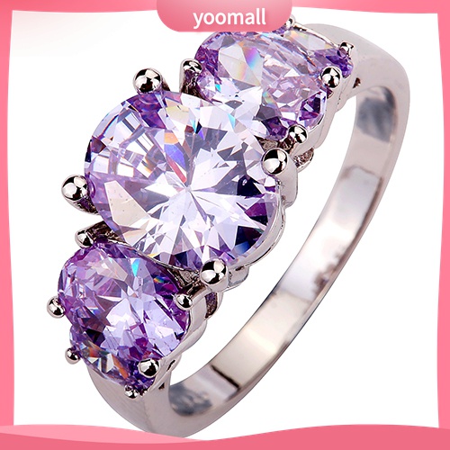 Yomall♡ Nhẫn ĐíNh Đá BằNg ĐồNg 6-10 ThờI Trang