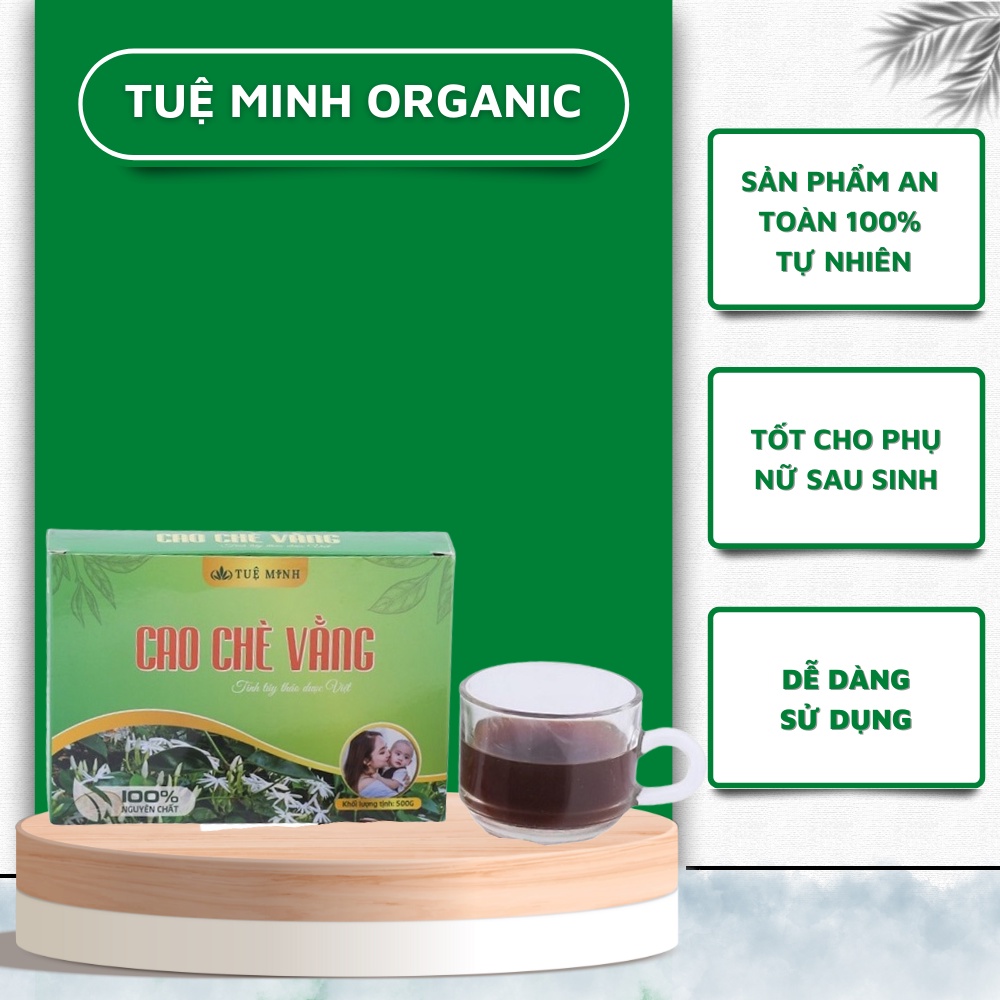 Cao chè vằng lợi sữa thương hiệu Tuệ Minh, hộp 500 gram 20 miếng