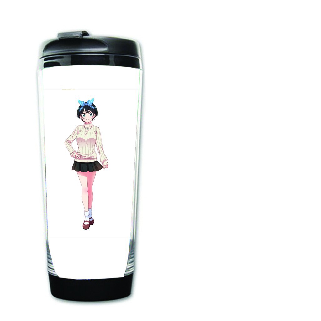 Bình nhựa đựng nước in hình Kanojo Okarishimasu DỊCH VỤ THUÊ BẠN GÁI nhiều mẫu anime chibi tiện lợi dễ thương xinh xắn