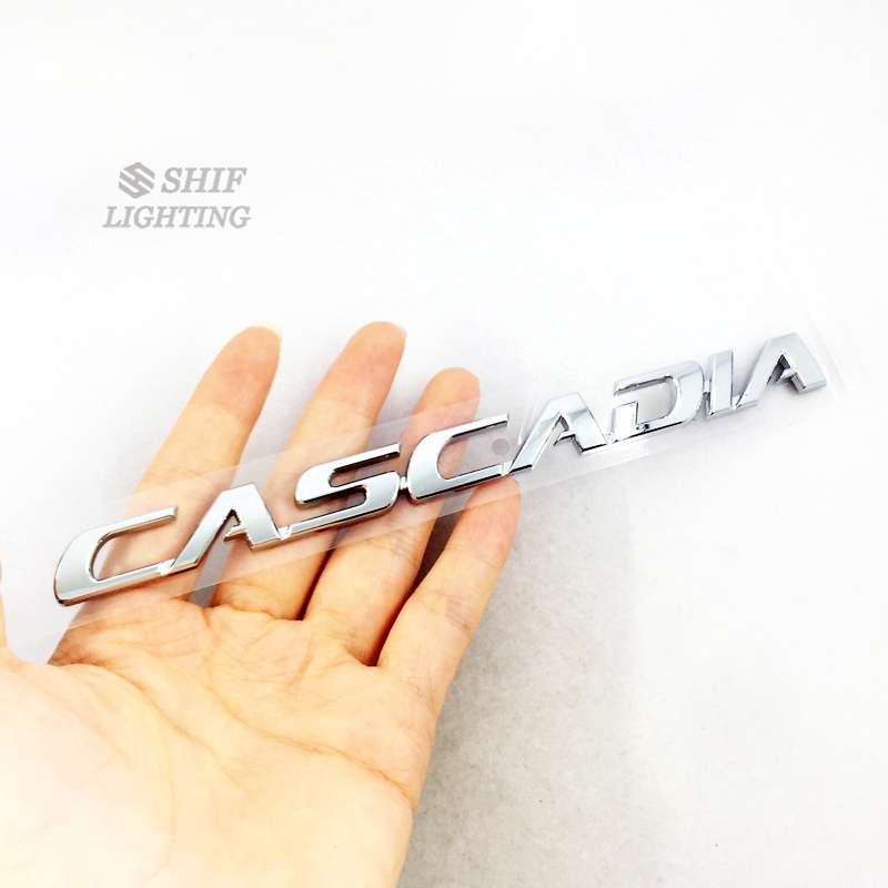 Decal dán trang trí xe hơi logo chữ CASCADIA bằng chất liệu ABS