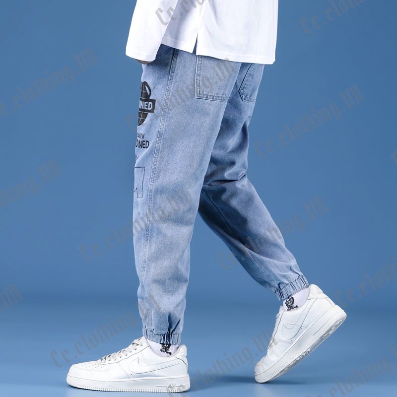 Quần jean nam jogger trơn , Jean Unisex giản dị phong cách Hàn Quốc | BigBuy360 - bigbuy360.vn