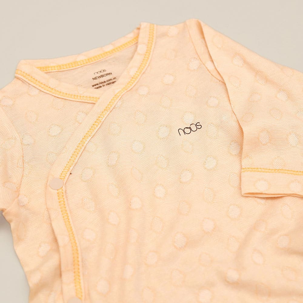 Bodysuit trẻ em cài lệch 3 màu dành cho bé sơ sinh thương hiệu Nous NB chất liệu NU air cao cấp