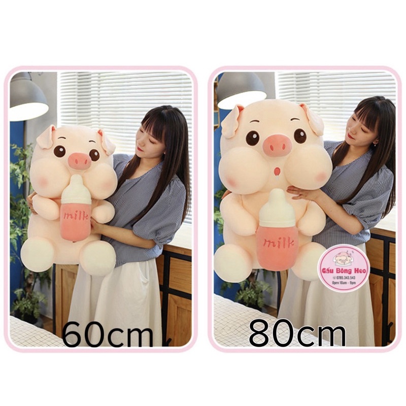 Gấu Bông Heo Ôm bình Sữa Hàng Nhập Cao Cấp siêu dễ thương 🐷🐷