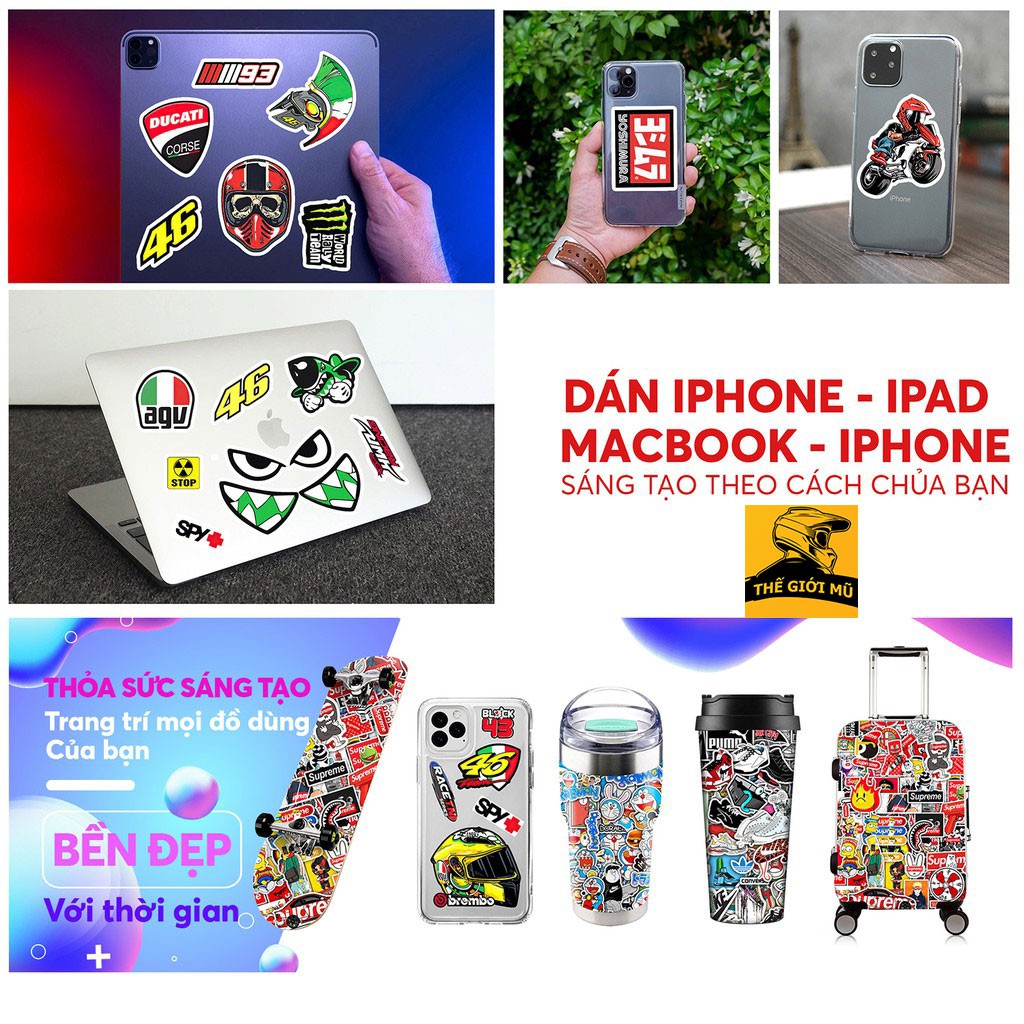 Sticker Việt Nam, Sticker dán mũ bảo hiểm, vali, laptop, điện thoại, sách vở chống nước