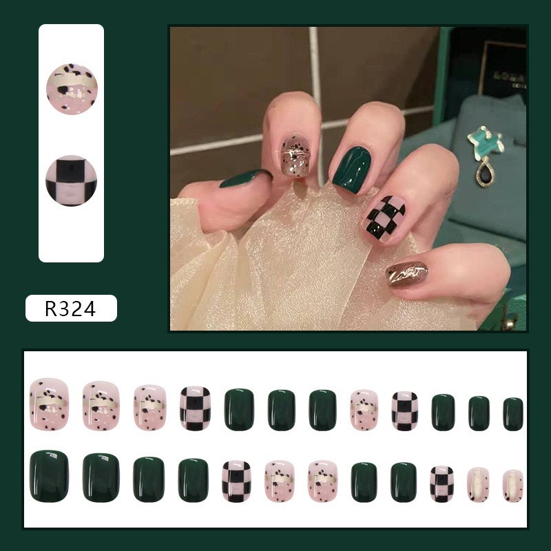 Móng tay giả Nail Box 24 móng giả kèm keo ( mã R - W - CH - MO )