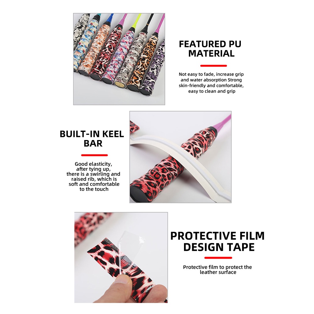 ❤Còn Hàng❤ Băng Keo Quấn Cán Cần Câu Cá Chống Trượt Thấm Hút Mồ Hôi Họa Tiết Rằn Ri