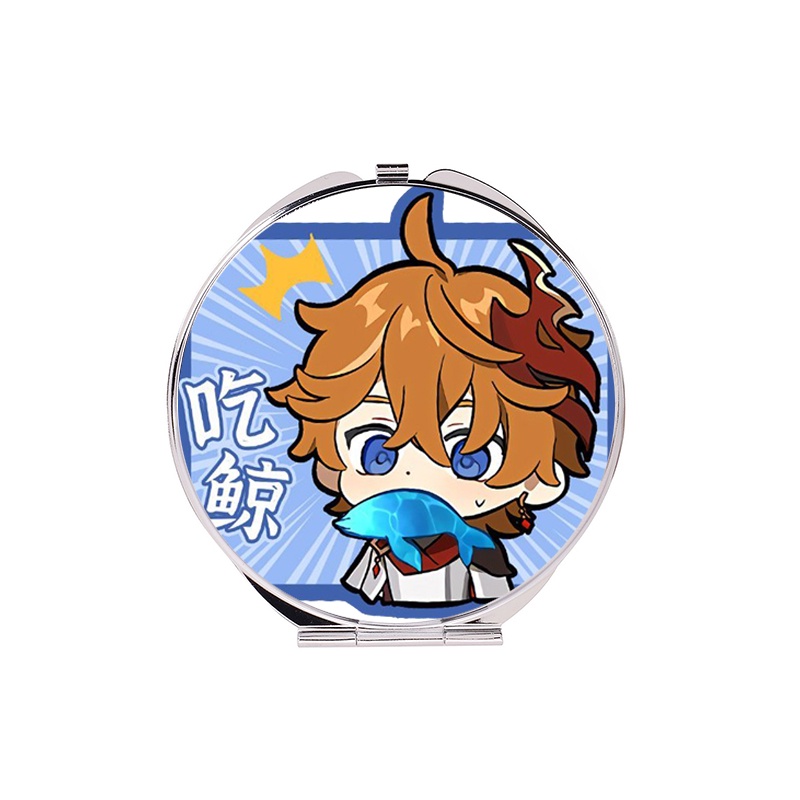 ( tròn ) Gương IN HÌNH GENSHIN IMPACT ver CHỮ NHẬT game anime chibi bỏ túi cầm tay 2 mặt dễ thương tiện lợi
