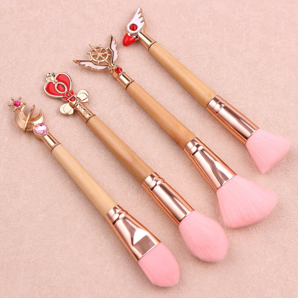 Bộ 4 cọ trang điểm tay cầm bằng tre