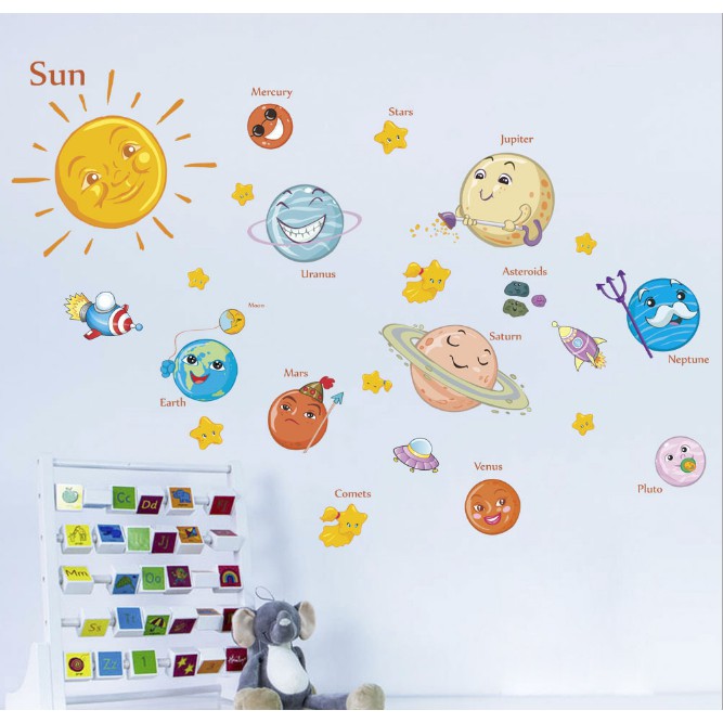 Decal dán tường hệ mặt trời 2 - ZY866 | BigBuy360 - bigbuy360.vn