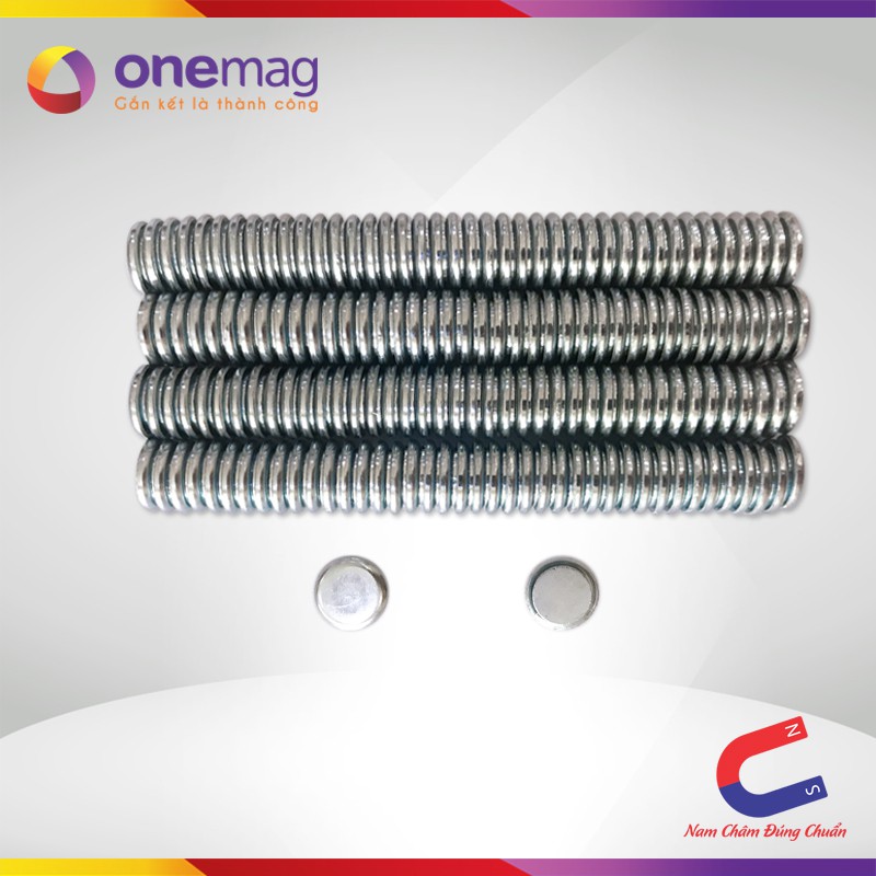 Nam Châm Chén Loại Tròn 10x2mm Mạ Kẽm Lực Từ N35 Cực Mạnh