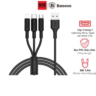 Cáp sạc 3 đầu lightning, micro, type c đa năng Hoco X25
