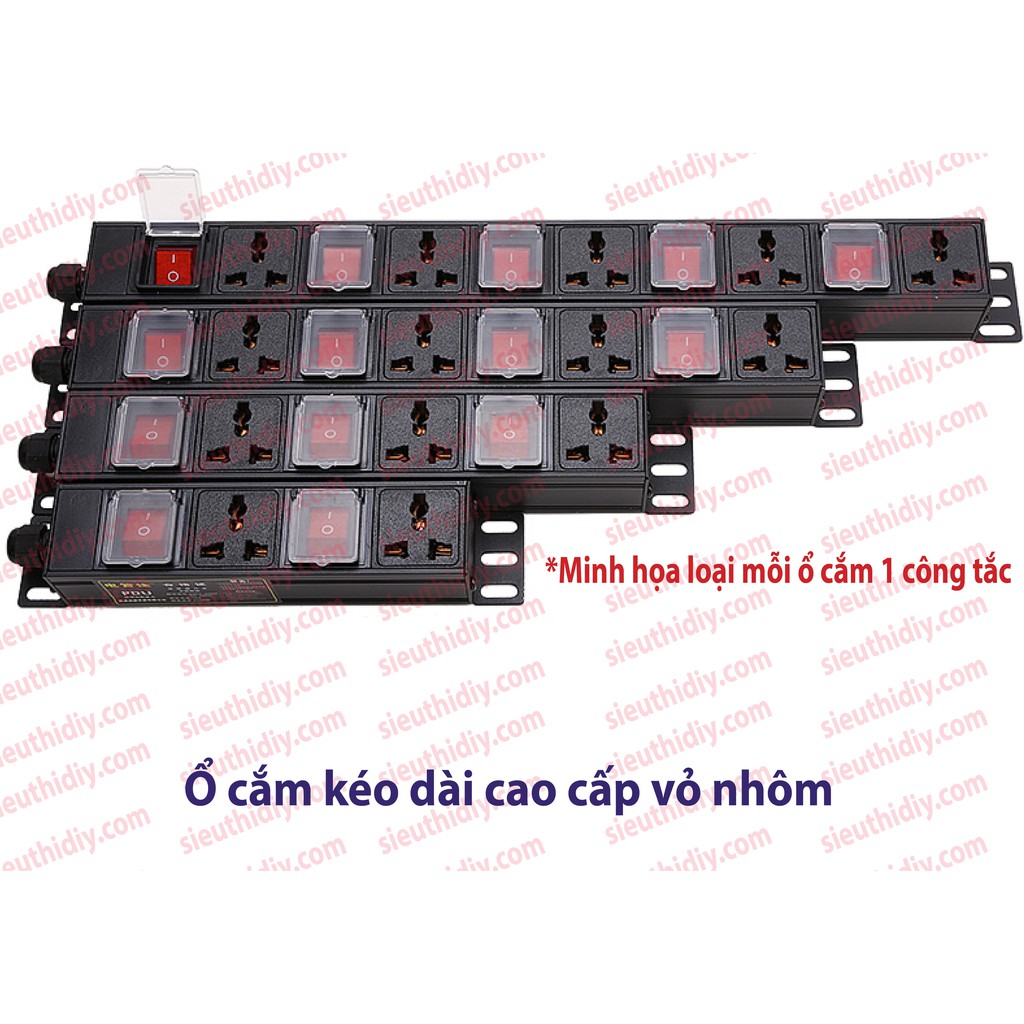 Ổ cắm điện đa năng kéo dài cao cấp vỏ Nhôm