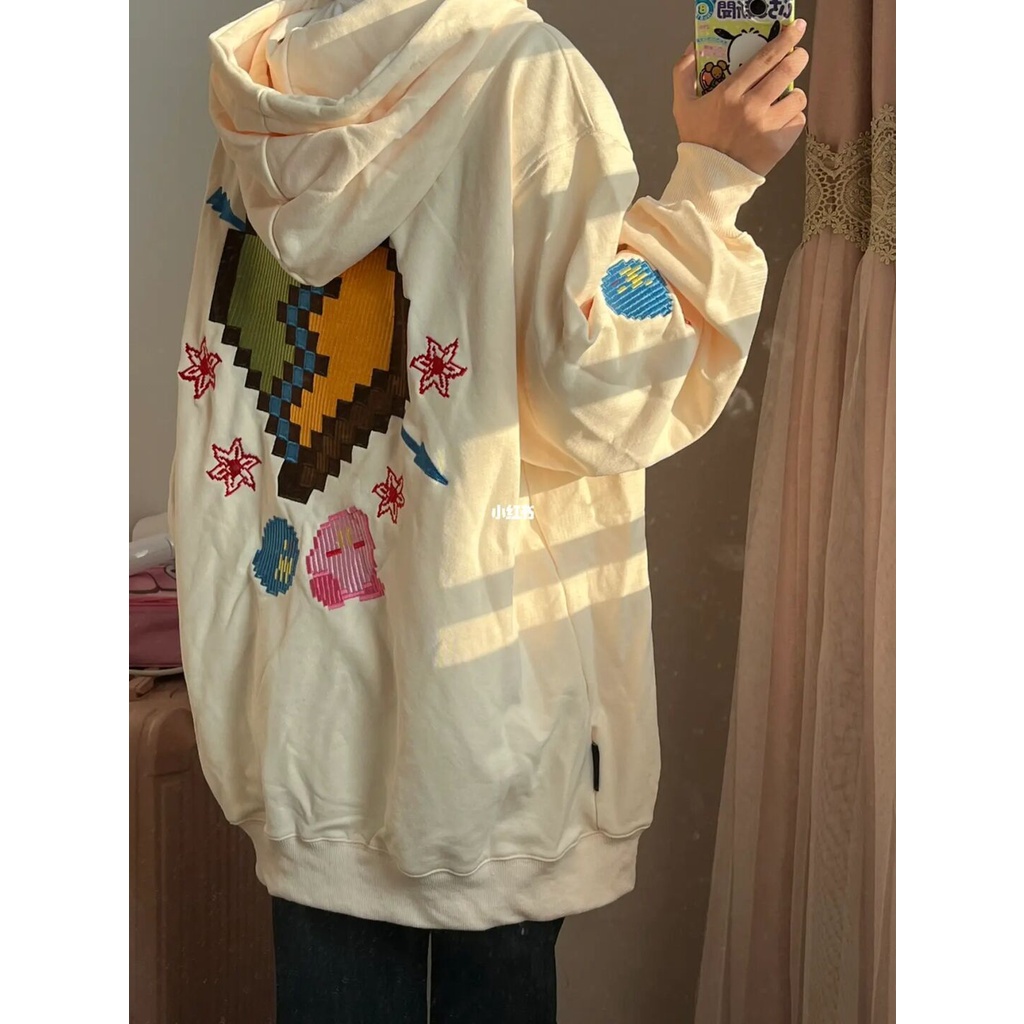Áo Khoác Sweater Dáng Rộng In Họa Tiết Hoạt Hình Kiểu Hàn Quốc Thời Trang Mùa Thu 2022 Cho Cặp Đôi